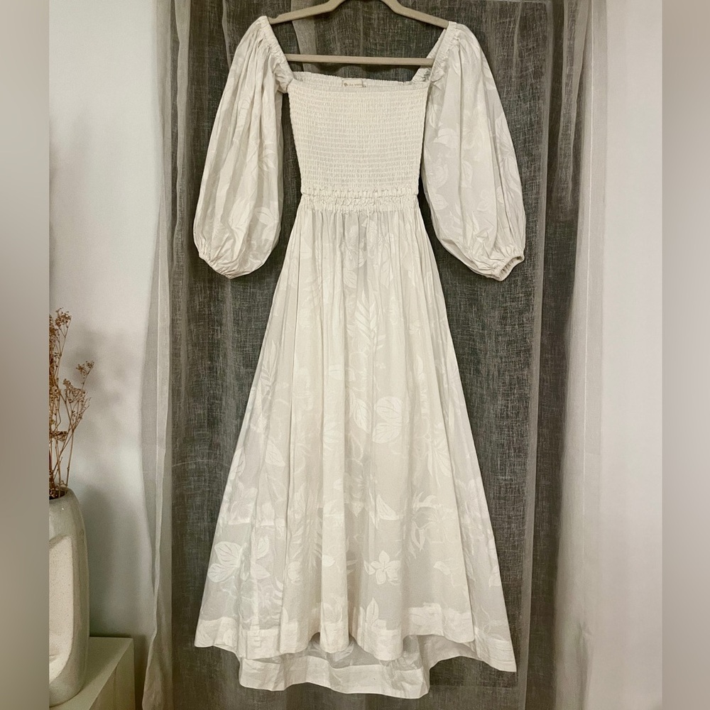 The Westside White Off The Shoulder Floral Dress